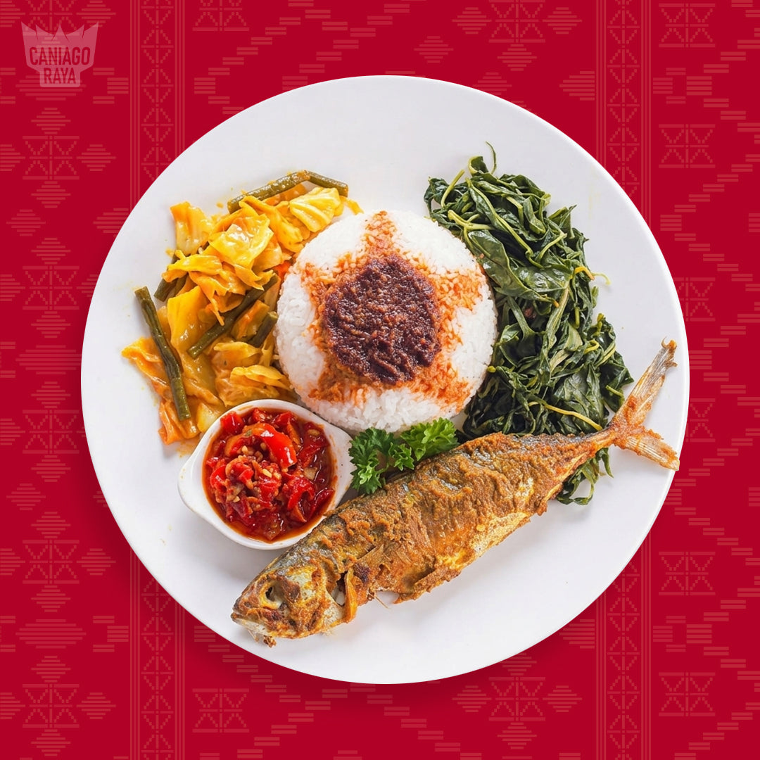 Nasi Padang Ikan Bakar Komplit